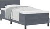 vidaXL Boxspringbett mit Kopfteil Dunkelgrau 90 x 190 cm Samt 3339141 Bild 2