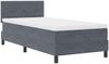 vidaXL Boxspringbett mit Kopfteil Dunkelgrau 90 x 190 cm Samt 3339141 Bild 4