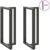 vidaXL Bartischbeine T-Form 2 Stk. Anthrazit 60x35x(110-111) cm Stahl 4013106 Bild 3