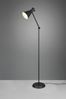 LED Stehleuchte Gelenk & Fußschalter Metallschirm in Schwarz - Höhe 150cm Bild 3