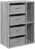 vidaXL Sideboard mit Schubladen Graues Sonoma 60 x 33,5 x 84 cm 8000473 Bild 5