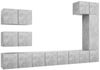 vidaXL 8-tlg. TV-Schrank-Set Betongrau Holzwerkstoff 3079136 Bild 2