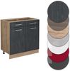 Küchenunterschrank R-Line Schwarz Beton 80 cm AP Eiche Vicco Bild 5