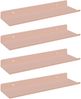 vidaXL Schwebendes Regal Wandmontiert 4 pcs Rosa 30 x 9 x 2,5 cm Stahl 8003939 Bild 2