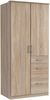 Kleiderschrank >Click< (B/H/T: 90x198x58 cm) in Eiche-Sägerau-Nachbildung Bild 2