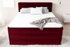99rooms Santiago Boxspringbett Rot Velours KRONOS 120x200 cm Bonell-Federung Bild 2