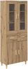 vidaXL Highboard Artisan-Eiche 69,5 x 34 x 180 cm Holzwerkstoff 3415890 Bild 2