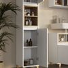 Hochschrank Elnor Weiß/Eiche 30 x 170 cm mit 2 Türen Vicco Bild 4