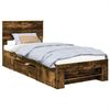 vidaXL Bettrahmen Geräucherte Eiche 90 x 200 cm Holzwerkstoff 3408806 Bild 2
