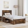 vidaXL Bettrahmen Geräucherte Eiche 90 x 200 cm Holzwerkstoff 3408806 Bild 3