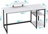 Schreibtisch 140cm mit Stauraum und Monitorständer für Home Office Bild 3