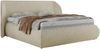 Polsterbett mit Lattenrost, Doppelbett Bettkasten, Bettgestell mit Gasdruckfeder - CAELA CLASSIC - 200 x 200 cm - Creme Struktur Bild 5