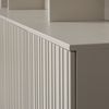 Wandschrank Gravure aus Kiefernholz, skandinavisches Design, hellgrau Dust, Push-to-Open-System Bild 2