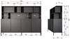 Wandschrank Gravure aus Kiefernholz, skandinavisches Design, hellgrau Dust, Push-to-Open-System Bild 4