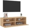 vidaXL TV-Wandschrank Sonoma-Eiche 100x30x30 cm Holzwerkstoff 836886 Bild 5