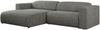 Ecksofa PASADENA, freistehendes Ecksofa, breite Armlehnen, Federsitz - links - Grau Stoff Bild 4