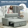 Schlafsofa 155×90 cm mit Schlaffunktion und verstellbarer Rückenlehne Hellgrau ohne Matratze Bild 5