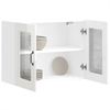 vidaXL Küchen-Hängeschrank mit Glastür Kalmar Hochglanz-Weiß Holzwerkstoff 853609 Bild 4