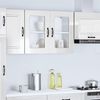 vidaXL Küchen-Hängeschrank mit Glastür Kalmar Hochglanz-Weiß Holzwerkstoff 853609 Bild 3