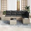 vidaXL Gartensofa-set 6 pcs Hellgrau Poly-Rattan 3347072 Bild 3
