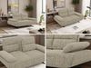 2-Sitzer Sofa SORAE, Polstersofa mit Sitztiefenverstellung, modernes Polstersofa, Couch Wohnzimmer, Armlehnen - Beige Stukture Bild 2