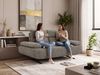 2-Sitzer Sofa SORAE, Polstersofa mit Sitztiefenverstellung, modernes Polstersofa, Couch Wohnzimmer, Armlehnen - Beige Stukture Bild 3