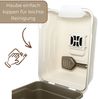 Katzenklo mit Deckel Schaufel und Aktivkohlefilter - Katzenklo Haube kippbar - Große Katzentoilette mit Zubehör XL Katzen Toilette Katzenklo geschlossen Katzen Klo Bild 5