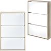 en.casa Schuhschrank Lund 102,5 x 63 x 17 cm Verspiegelt Eiche Bild 2