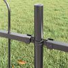vidaXL Gartenzaun 6 pcs Grau 10,2x1,2 m Pulverbeschichteter Stahl 3334116 Bild 3