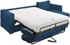 Vente-unique - LORETO Sofa SamtStoff Blau - B 223 cm152 cm x H 90 cm x L 278 cm Bild 3