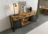 Sideboard Mango / Altholz 195x45x90 natur / grau lackiert / Metall grau BLACKBURN LUX #409 Bild 2