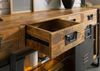 Sideboard Mango / Altholz 195x45x90 natur / grau lackiert / Metall grau BLACKBURN LUX #409 Bild 5