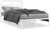 vidaXL Bettgestell mit Kopfteil Metall Weiß 120x200 cm 377164 Bild 2