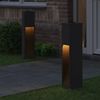 vidaXL Solar LED Wegeleuchte 2 pcs Schwarz Kalt gewalzter Stahl 879716 Bild 3