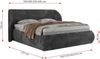 Polsterbett mit Lattenrost, Doppelbett Bettkasten, Bettgestell mit Gasdruckfeder Foam Matratze - CAELA CLASSIC - 160 x 200 cm - Grau Cord - MIRO LUX Bild 4