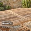 Liadomo Gartentisch Aruba, Garten-Ausziehtisch, komplett aus Teakholz, Synchronauszug, 180-240 x 75 x 100 cm Bild 3