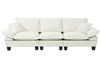 Modulsofa aus Chenille 264x85x90 cm mit abnehmbaren Armlehnen, beige Bild 2