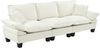 Modulsofa aus Chenille 264x85x90 cm mit abnehmbaren Armlehnen, beige Bild 3