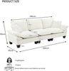 Modulsofa aus Chenille 264x85x90 cm mit abnehmbaren Armlehnen, beige Bild 4