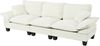Modulsofa aus Chenille 264x85x90 cm mit abnehmbaren Armlehnen, beige Bild 5