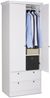 Kleiderschrank >Landsted< in Weiß - 80x200x51cm (BxHxT) Bild 2