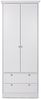 Kleiderschrank >Landsted< in Weiß - 80x200x51cm (BxHxT) Bild 5