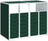 vidaXL Mülltonnenbox für 2 Tonnen Grün 144x81x113 cm Stahl 4006175 Bild 2