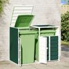 vidaXL Mülltonnenbox für 2 Tonnen Grün 144x81x113 cm Stahl 4006175 Bild 3