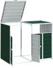 vidaXL Mülltonnenbox für 2 Tonnen Grün 144x81x113 cm Stahl 4006175 Bild 4