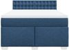 vidaXL Boxspringbett mit Matratze Blau 160x200 cm Stoff 3285959 Bild 4