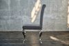 KAWOLA Stuhl LEIA Esszimmerstuhl Barock Velvet grau 101 x 64 x 44 cm Bild 4