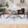 Ausziehbarer Esstisch 120-160 cm Marmoroptik Metallgestell Tisch Esszimmer Wohnzimmertisch,Weiß-Schwarz Bild 2