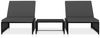 vidaXL Outdoor-Lehnstühle 2 Stk. mit Tisch Schwarz Poly-Rattan 47402 Bild 2