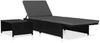 vidaXL Outdoor-Lehnstühle 2 Stk. mit Tisch Schwarz Poly-Rattan 47402 Bild 4